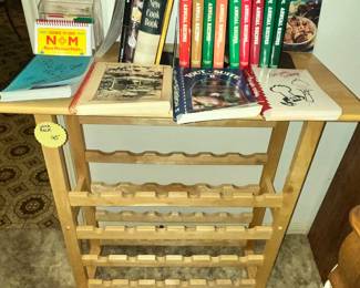 WINE RACK TABLE & SOUTHERN LIVING COOKBOOKS