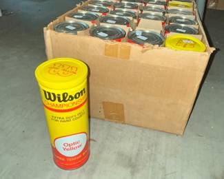 FULL CASE OF VINTAGE, UNOPENED WILSON TENNIS BALLS!