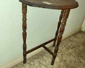 VINTAGE HALF-ROUND TABLE