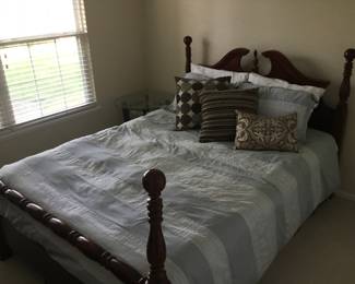 Queen size wood frame bed