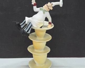Decorative Chef Figurine, Painted Resin