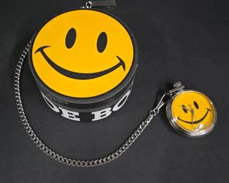 Joe Boxer Smiley Face Pocket Watch