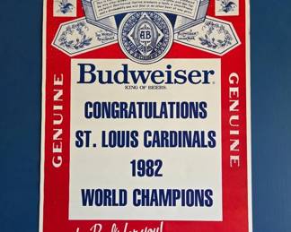Budweiser St. Louis Cardinals 1982 Poster
