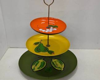 Three-Tier Plastic Serving Tray Stand