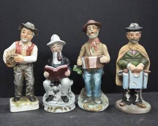 Hand-Painted Ceramic Figurines of Musicians