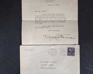 Margaret Truman White House Signed Letter