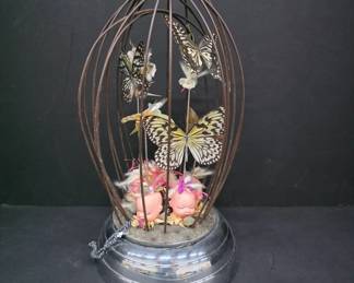 Decorative Wire Sculpture With Doll Heads