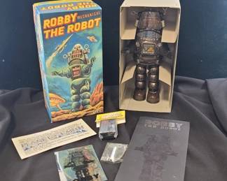 Billiken Robby the Robot Tin Toy with Accessories