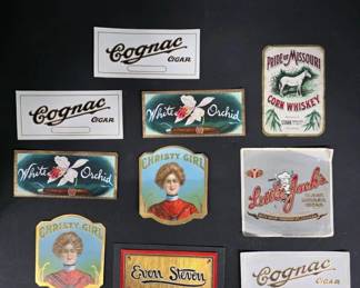 Vintage Cigar and Whiskey Labels