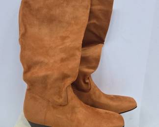 Tan Suede Knee-High Boots, Women's Size 11