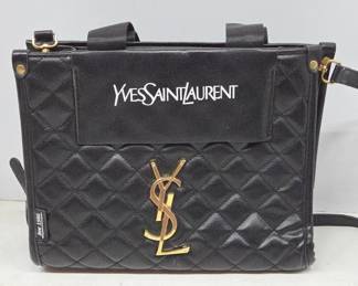 Faux Designer Black Quilted Bag