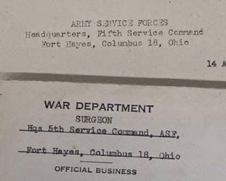WWII-era Army Service Documents