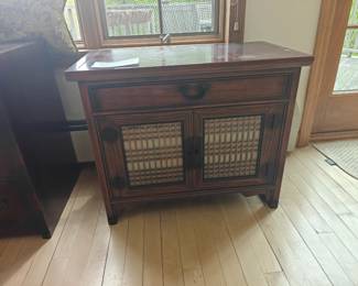 205 Chinese Old Anhui pine wood one drawer one cabinet	27x15x22