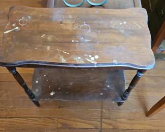 Twotier wooden side table