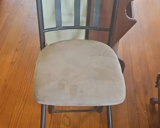 Metal frame upholstered stool
