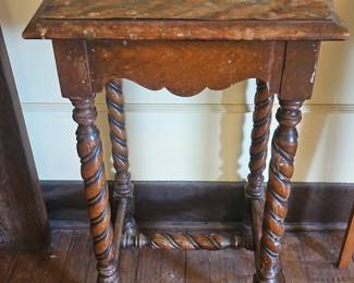 Barley Twist Oak Side Table