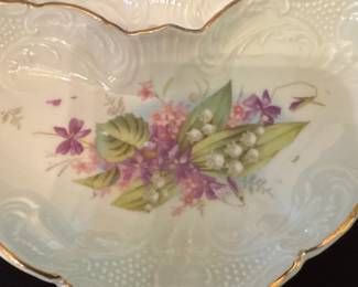Set of Floral Heart Shaped Dishes second image