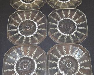 Glass Dessert Plates Set