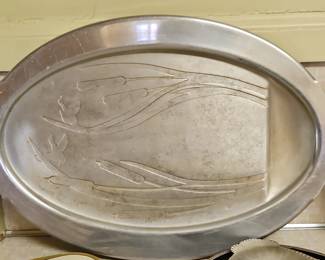 Oval Aluminum Serving Tray