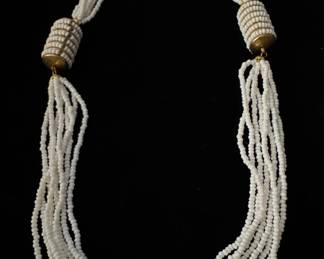 White Seed Bead Necklace