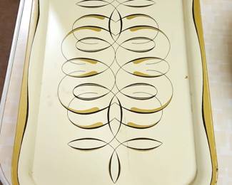 Midcentury serving tray, set of