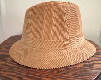 Brown Corduroy Fedora Hat