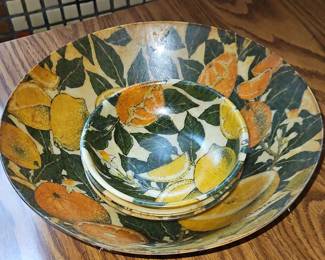 Citrus Fruit Bowl Set
