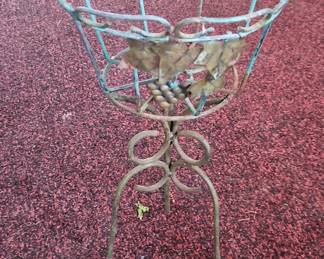 Wrought Iron Grape Leaf Plant Stand