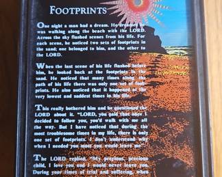 Footprints Poem Framed Art