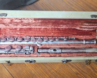 Vintage Silver Flute in Case