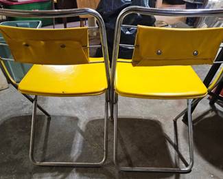 Yellow Vinyl Diner Chairs second image