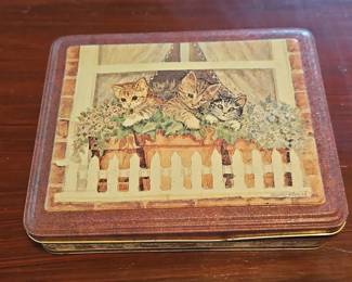 Kitten planter tin