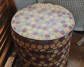 Retro Polka Dot Ottoman