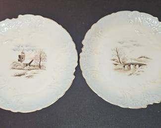 Winter Scene Plates