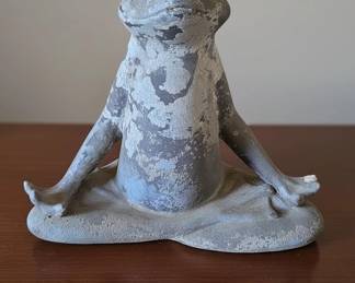 Meditating Frog Garden Statue