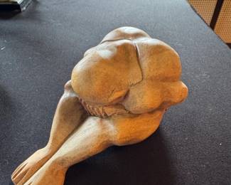 Weeping Buddha wood carving