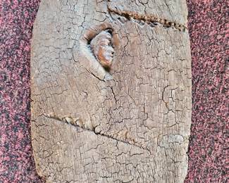 Carved Wood Face Plaque