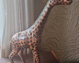 Leather Giraffe Figurine