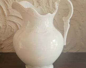 White Ironstone Pitcher