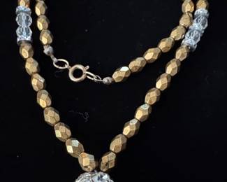 Gold Tassel Necklace third image