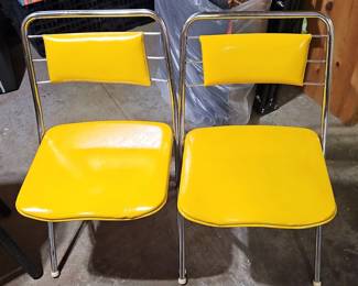 Yellow Vinyl Diner Chairs