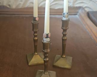 Brass Candlesticks Set