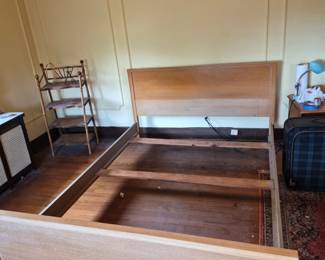 MidCentury Modern Oak Bed Frame