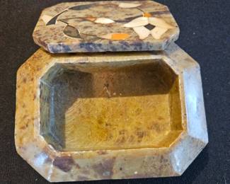 Inlaid Stone Trinket Box SERVV second image