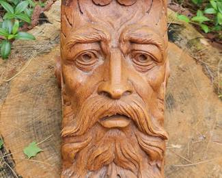 Green Man Wood Carving