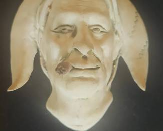 Clay Face with Cigar