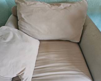 Tan Armchair with Ottoman third image