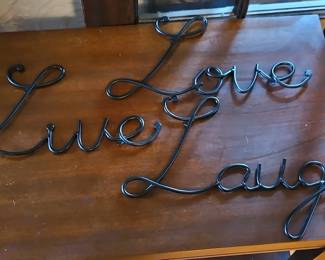 Live Laugh Love metal wall art