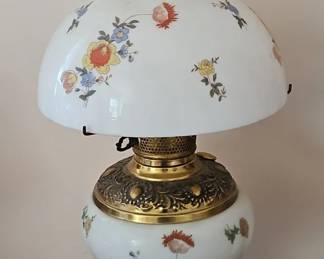 Floral Hurricane Lamp