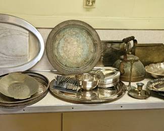 Silverplated serving pieces
